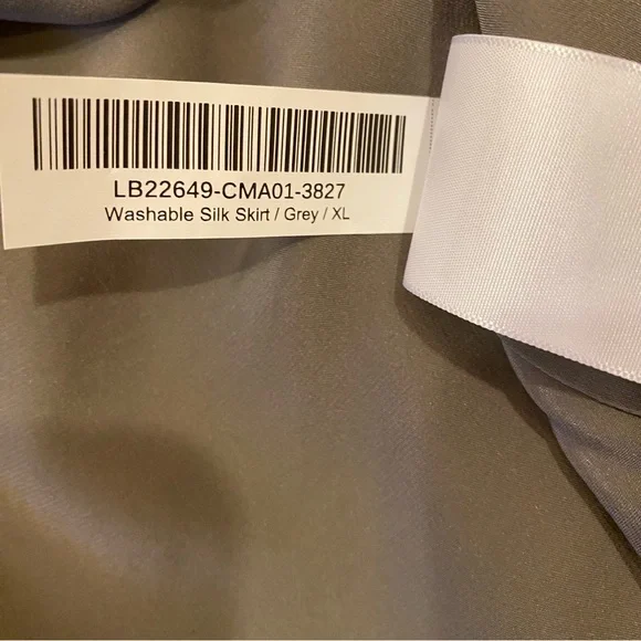 NWT Womens Quince 100% Washable Silk Maxi Tulip Skirt Gray Sz Small and XL - Picture 11 of 15